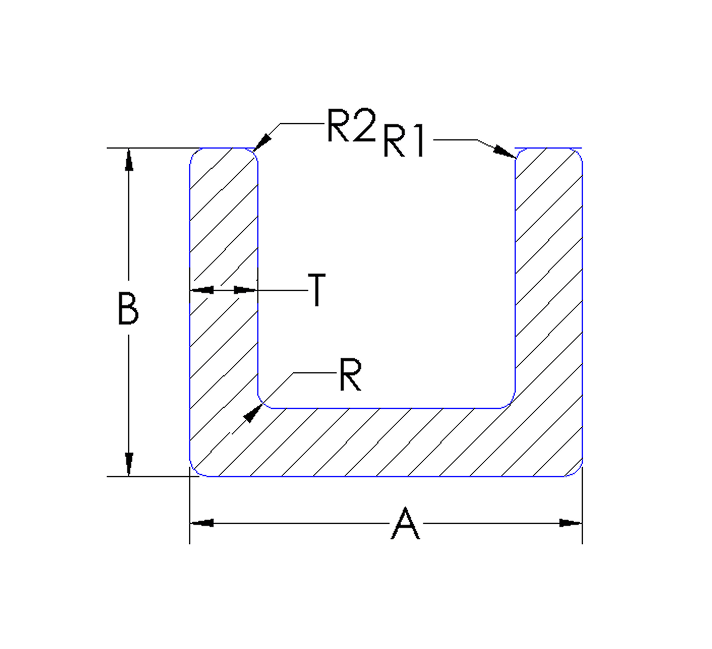 Aluminum Channel - Equal Thickness