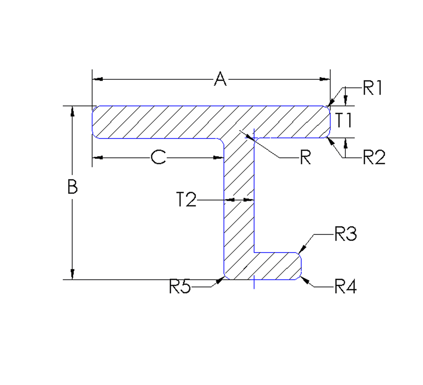 Aluminum Tee -Flanged