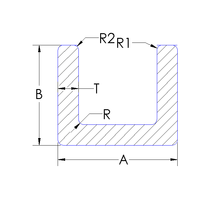 Aluminum Channel - Equal Thickness