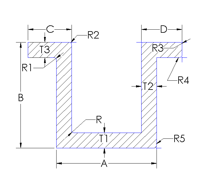 Aluminum Channel - Hat
