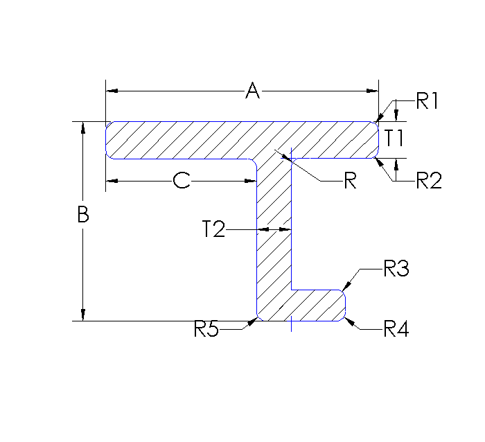 Aluminum Tee -Flanged